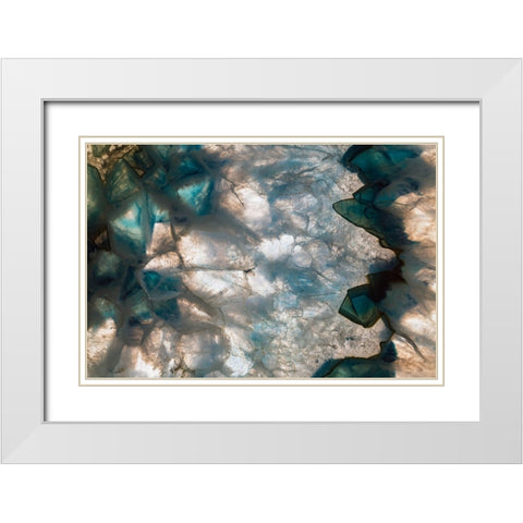 Sliced rock crystals White Modern Wood Framed Art Print with Double Matting by Muench, Zandria