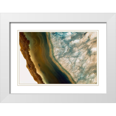 Sliced rock crystals White Modern Wood Framed Art Print with Double Matting by Muench, Zandria