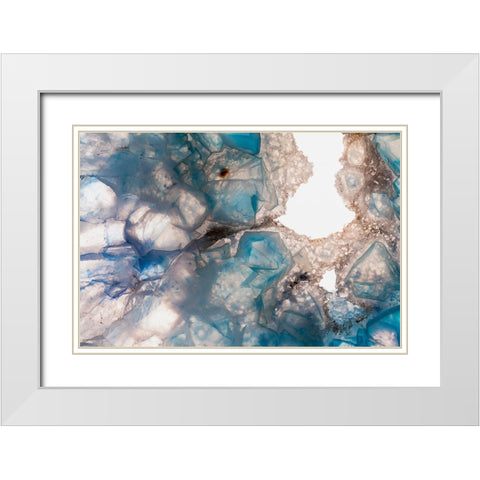 Sliced rock crystals White Modern Wood Framed Art Print with Double Matting by Muench, Zandria