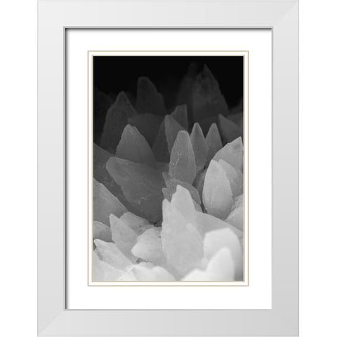 Rose Quartz White Modern Wood Framed Art Print with Double Matting by Muench, Zandria