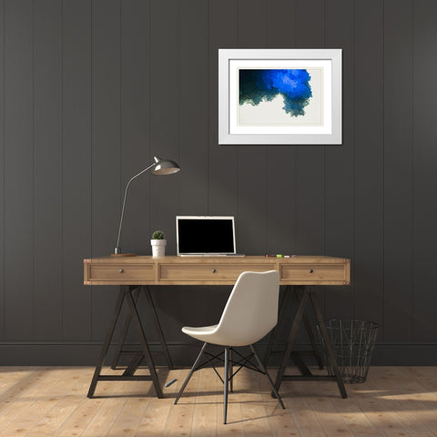 Quartz crystals White Modern Wood Framed Art Print with Double Matting by Muench, Zandria