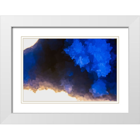 Quartz crystals White Modern Wood Framed Art Print with Double Matting by Muench, Zandria