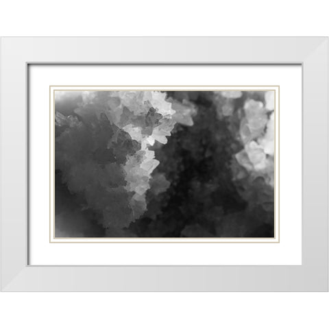 Quartz crystals White Modern Wood Framed Art Print with Double Matting by Muench, Zandria