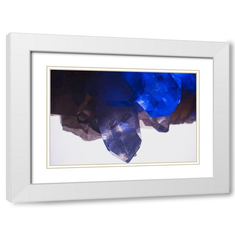 Quartz crystals White Modern Wood Framed Art Print with Double Matting by Muench, Zandria