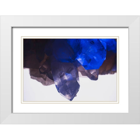 Quartz crystals White Modern Wood Framed Art Print with Double Matting by Muench, Zandria