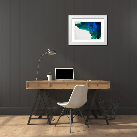 Quartz crystals White Modern Wood Framed Art Print with Double Matting by Muench, Zandria