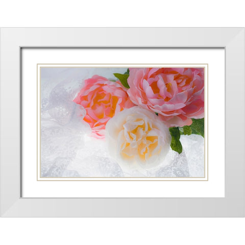 Flowers and light White Modern Wood Framed Art Print with Double Matting by Muench, Zandria