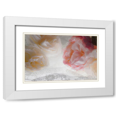 Flowers and light White Modern Wood Framed Art Print with Double Matting by Muench, Zandria