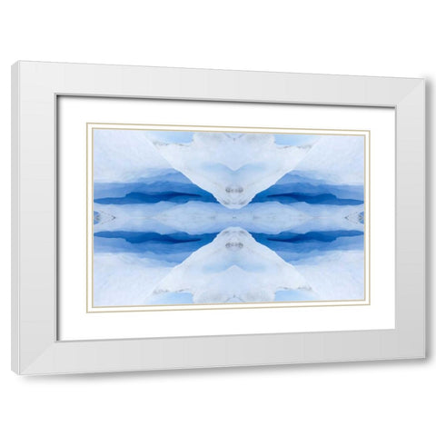 Argentina, Patagonia Abstract of glacier ice White Modern Wood Framed Art Print with Double Matting by Kaveney, Wendy