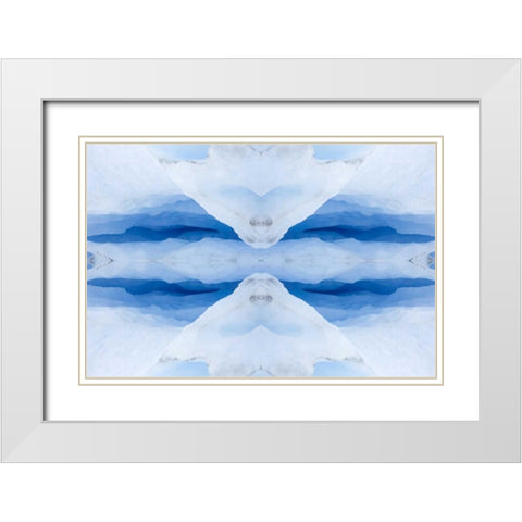 Argentina, Patagonia Abstract of glacier ice White Modern Wood Framed Art Print with Double Matting by Kaveney, Wendy