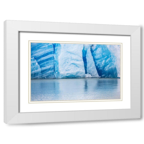 Located within the Parc Nacional Torres del Paine is the Grey Glacier White Modern Wood Framed Art Print with Double Matting by Ostrowitz, Mallorie