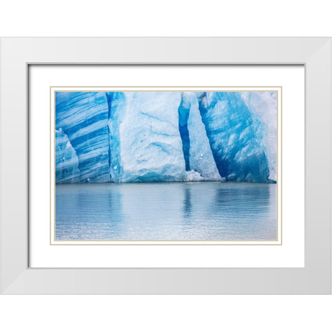 Located within the Parc Nacional Torres del Paine is the Grey Glacier White Modern Wood Framed Art Print with Double Matting by Ostrowitz, Mallorie