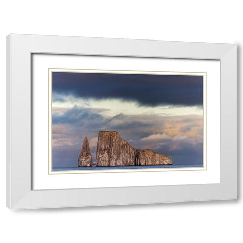 Kicker Rock or Leon Dormido-San Cristobal Island-Galapagos-Ecuador White Modern Wood Framed Art Print with Double Matting by Jones, Adam