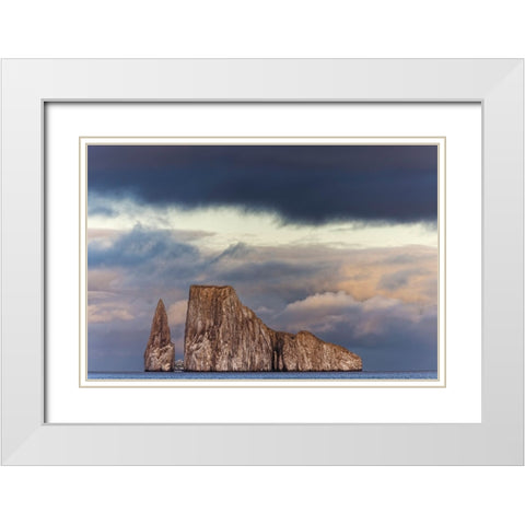 Kicker Rock or Leon Dormido-San Cristobal Island-Galapagos-Ecuador White Modern Wood Framed Art Print with Double Matting by Jones, Adam