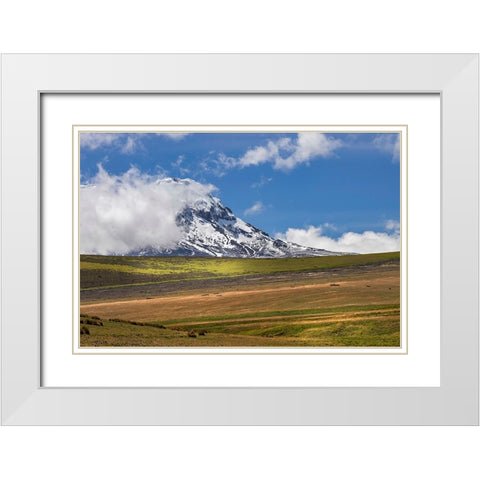 Antisana volcano-Antisana National Park-Ecuador White Modern Wood Framed Art Print with Double Matting by Jones, Adam