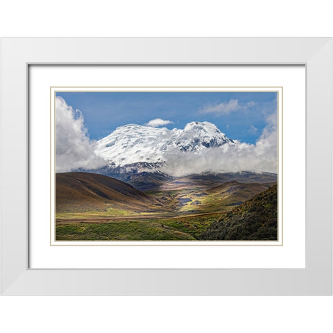 Antisana volcano-Antisana National Park-Ecuador White Modern Wood Framed Art Print with Double Matting by Jones, Adam