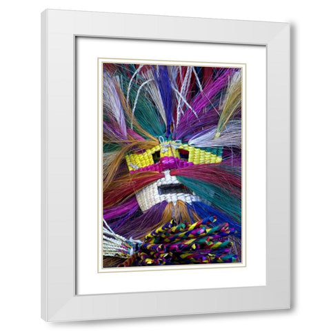 Mexico, San Miguel de Allende, Mask at market White Modern Wood Framed Art Print with Double Matting by Rotenberg, Nancy