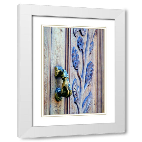 Mexico, San Miguel de Allende, hand door knocker White Modern Wood Framed Art Print with Double Matting by Rotenberg, Nancy