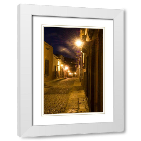 Mexico, San Miguel de Allende, Street scene White Modern Wood Framed Art Print with Double Matting by Rotenberg, Nancy