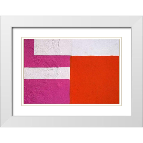 Mexico, Puerto Vallarta Colorful wall pattern White Modern Wood Framed Art Print with Double Matting by Ross, Nancy ,  Steve