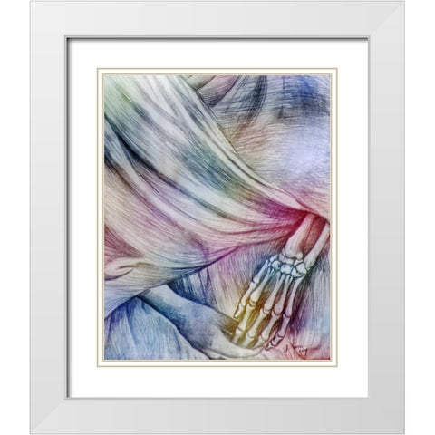 Mexico Poster for Day of The Dead celebration White Modern Wood Framed Art Print with Double Matting by Rotenberg, Nancy