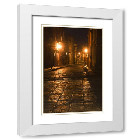 Mexico, San Miguel de Allende Street Lanterns White Modern Wood Framed Art Print with Double Matting by Rotenberg, Nancy