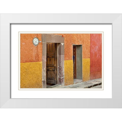 Mexico, San Miguel de Allende Open doorway White Modern Wood Framed Art Print with Double Matting by Paulson, Don