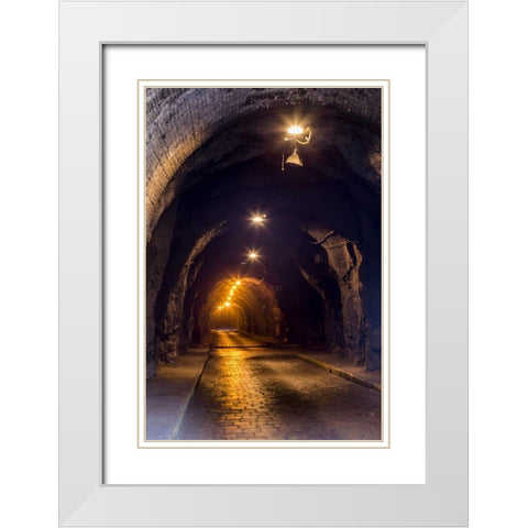 Mexico, Guanajuato Underground roadway White Modern Wood Framed Art Print with Double Matting by Paulson, Don