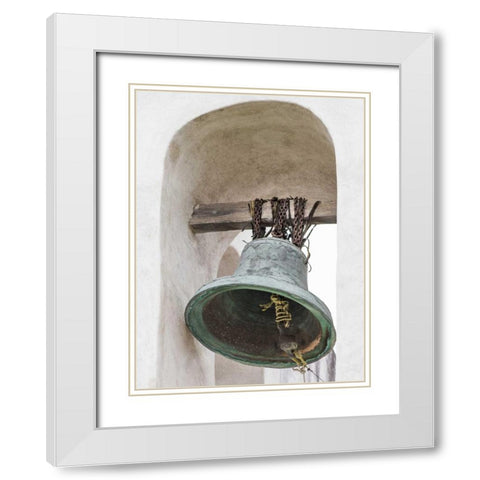 Mexico, San Miguel de Allende Church bell White Modern Wood Framed Art Print with Double Matting by Paulson, Don