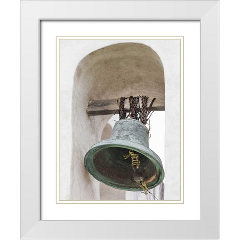 Mexico, San Miguel de Allende Church bell White Modern Wood Framed Art Print with Double Matting by Paulson, Don
