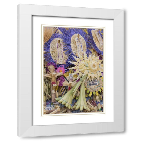 Mexico Decorations for Palm Sunday White Modern Wood Framed Art Print with Double Matting by Paulson, Don