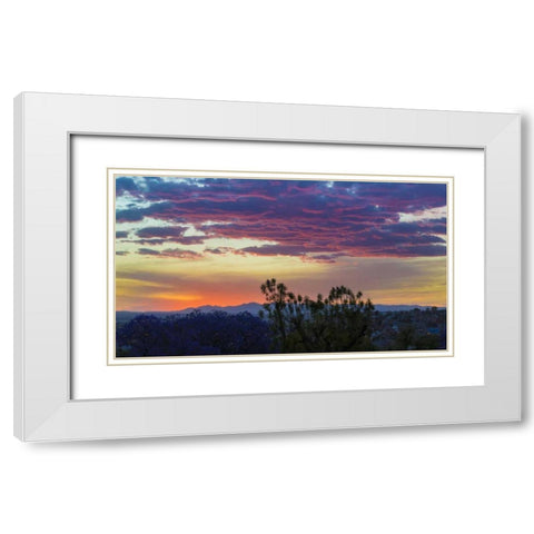 Mexico, San Miguel de Allende Sunset over city White Modern Wood Framed Art Print with Double Matting by Paulson, Don
