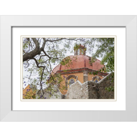 Mexico View of San Juan de Dios church White Modern Wood Framed Art Print with Double Matting by Paulson, Don