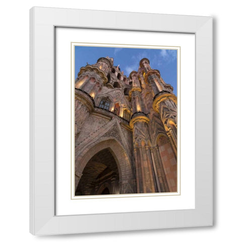 Mexico Parroquia de San Miguel Arcangel church White Modern Wood Framed Art Print with Double Matting by Paulson, Don
