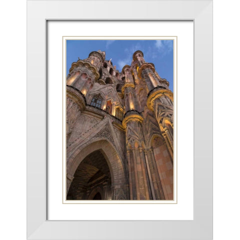 Mexico Parroquia de San Miguel Arcangel church White Modern Wood Framed Art Print with Double Matting by Paulson, Don