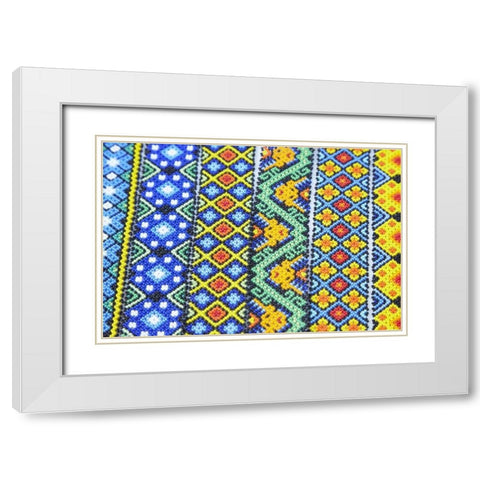 Mexico, Jalisco Beaded bracelets for sale White Modern Wood Framed Art Print with Double Matting by Ross, Steve