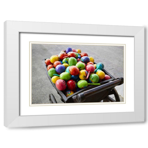 Mexico, Jalisco Maracas in vendors street cart White Modern Wood Framed Art Print with Double Matting by Ross, Steve