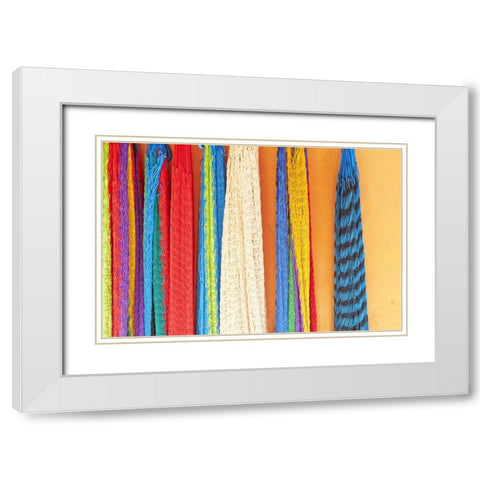 Mexico, Jalisco Hammocks sold by street vendors White Modern Wood Framed Art Print with Double Matting by Ross, Steve