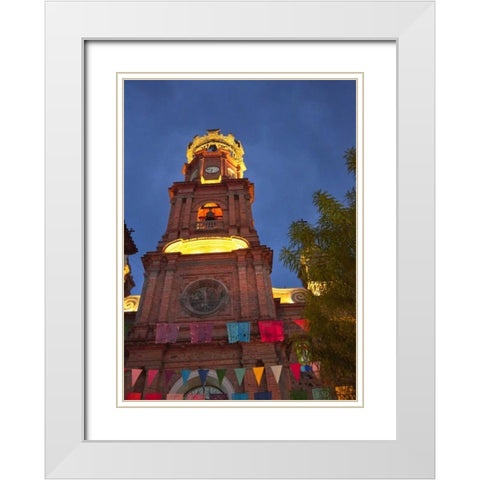 Mexico Exterior of Our Lady of Guadalupe church White Modern Wood Framed Art Print with Double Matting by Ross, Steve