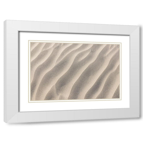 Guerrero Negro- Mulege- Baja California Sur- Mexico. Sand dunes along the western coast. White Modern Wood Framed Art Print with Double Matting by Wilson, Emily M.