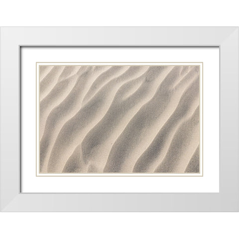Guerrero Negro- Mulege- Baja California Sur- Mexico. Sand dunes along the western coast. White Modern Wood Framed Art Print with Double Matting by Wilson, Emily M.