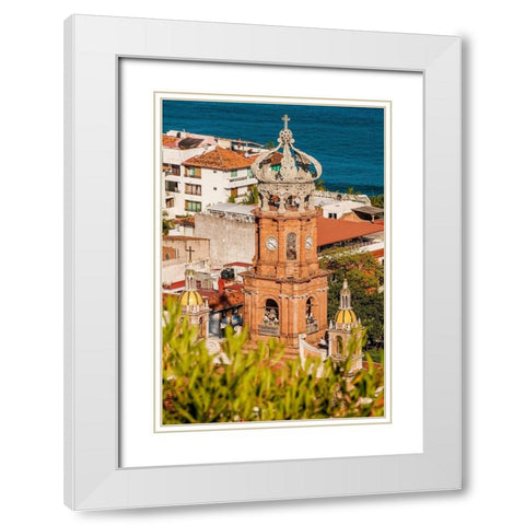 Our Lady of Guadalupe-Puerto Vallarta-Jalisco-Mexico White Modern Wood Framed Art Print with Double Matting by DeFreitas, Michael