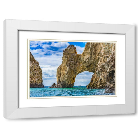 El Archo-Los Cabos-Cabo San Lucas-Baja Mexico White Modern Wood Framed Art Print with Double Matting by Perry, William