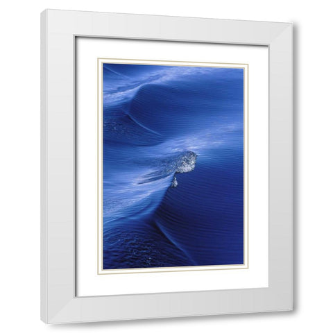 AK, Inside Passage, Pattern from wake behind boat White Modern Wood Framed Art Print with Double Matting by Rotenberg, Nancy