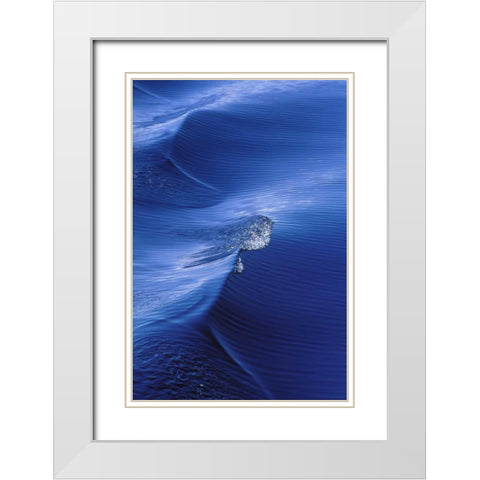 AK, Inside Passage, Pattern from wake behind boat White Modern Wood Framed Art Print with Double Matting by Rotenberg, Nancy