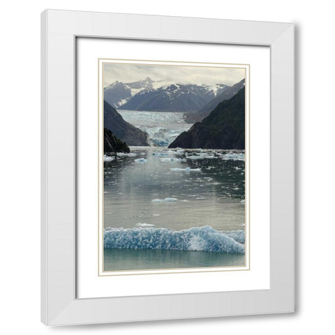 Alaska, Tracey Arm View of South Sawyer Glacier White Modern Wood Framed Art Print with Double Matting by Ross, Nancy ,  Steve