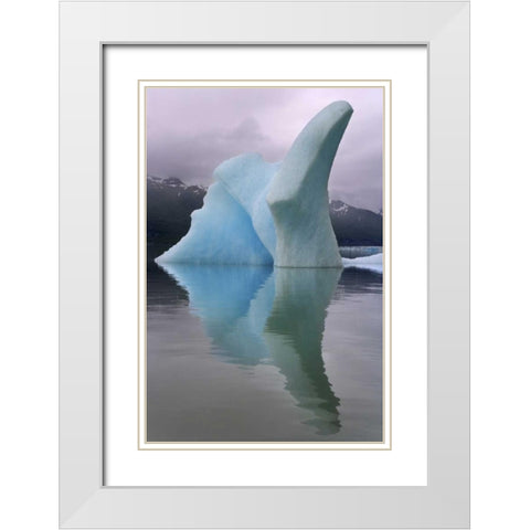 Alaska, Alsek River Valley Iceberg on Alsek Lake White Modern Wood Framed Art Print with Double Matting by Paulson, Don