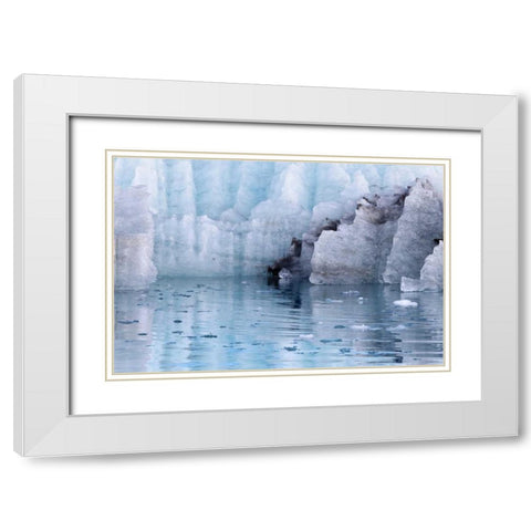 Alaska, Glacier Bay NP Margerie Glacier White Modern Wood Framed Art Print with Double Matting by Paulson, Don