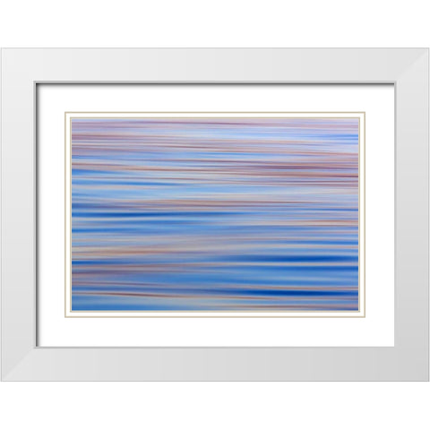 USA, Alaska Water abstract at sunset White Modern Wood Framed Art Print with Double Matting by Paulson, Don