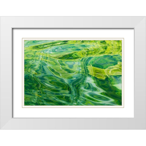 AK, Glacier Bay Abstract of water in Dundas Bay White Modern Wood Framed Art Print with Double Matting by Paulson, Don